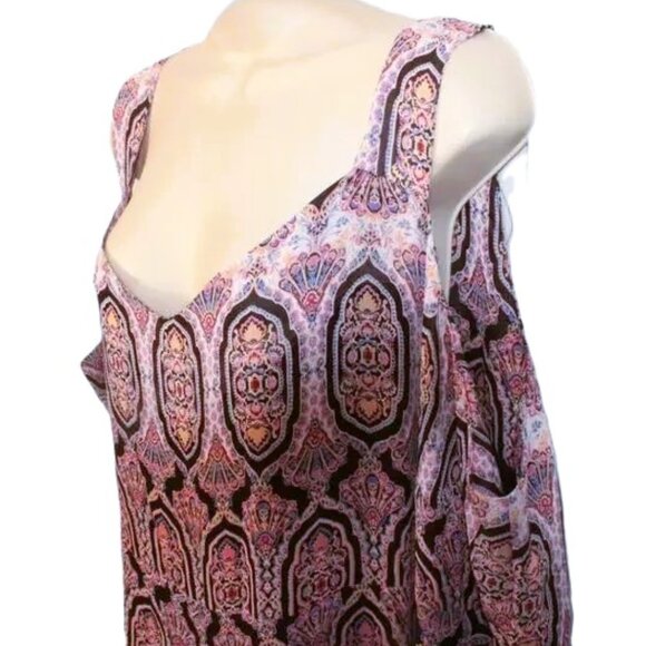 Catherines Womens Plus Midi Asymmetrical Sleeveless Floral Chiffon Dress Size 3X - Picture 12 of 14